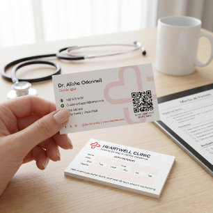 Carte De Visite Clinique de cardiologie Rendez-vous propre
