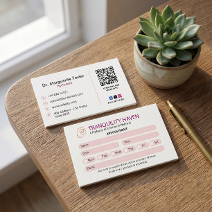 Carte De Visite Clinique de Psychologue Entreprise Rendez-vous M
