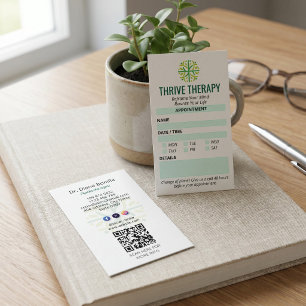 Carte De Visite Clinique de Psychologue Entreprise Rendez-vous M