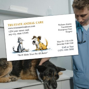 Carte De Visite Clinique de soins aux animaux