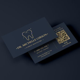 Carte De Visite Clinique dentaire cosmétique Dentiste Elégant Deep