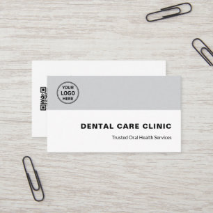 Carte De Visite Clinique Dentaire Dentiste Logo Professionnel QR G