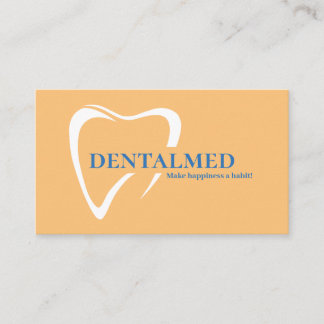 Carte De Visite Clinique Dentaire Moderne Logo Dent Jaune Ca