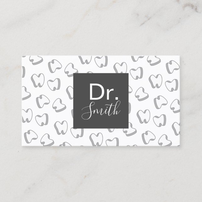 Carte De Visite Clinique dentaire Motif Dentist Cute 3D (Devant)