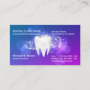 Carte De Visite Clinique dentaire Rendez-vous chez le dentiste 3d
