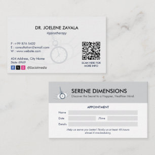 Carte De Visite Clinique d'hypnotiseurs   Nomination minimaliste