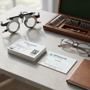 Carte De Visite Clinique d'ophtalmologie Entreprise   Rendez-vous 