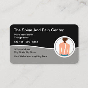 Carte De Visite Clinique Médicale de la colonne vertébrale de chir
