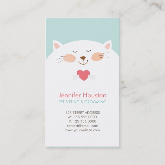 Carte De Visite Clinique se reposante de vétérinaire d'animal (Devant)
