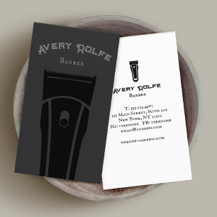 Carte De Visite Clippers à cheveux vintages en noir