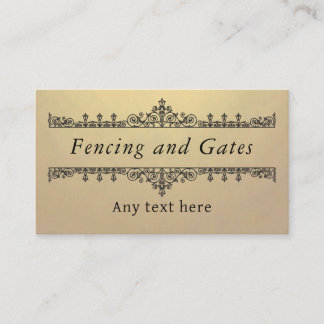 Carte De Visite Clôtures et portes pour les vendeurs