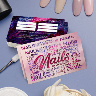 Carte De Visite Clou Artist Word Art - Parties scintillant Texture