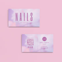 Clou Artiste QR Code & Logo Purple Holographique