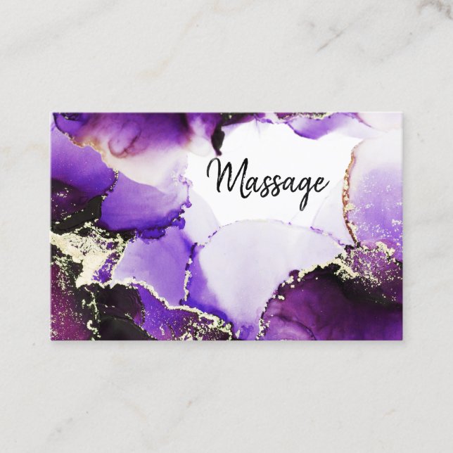 Carte De Visite *~* Clou de cheveux Générique Lashes Purple Gold R (Devant)