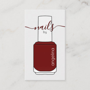 Carte De Visite Clou Polonais bouteille Maroon