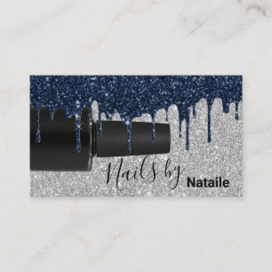 Carte De Visite Clou Polonais Navy Dérive Bleu La Manicuriste De 