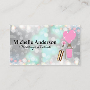Carte De Visite Clou rose Coeur polonais   Bokeh