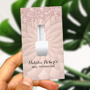 Carte De Visite Clou Salon Rose Gold Drives Géométrique Manicuri