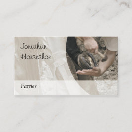 Carte De Visite Clouement sur une chaussure dans le brun