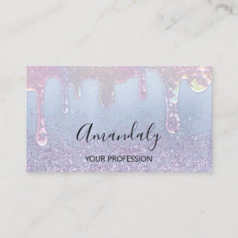 Carte De Visite Clous Maquillage Artiste Lash Logo Logo Drio Bleu