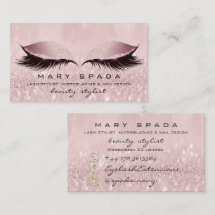 Carte De Visite Clous roses de SPA de mèches de sourcils de studi