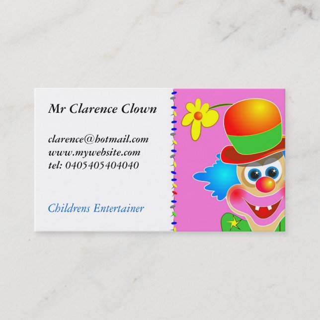 Carte De Visite Clown (Devant)
