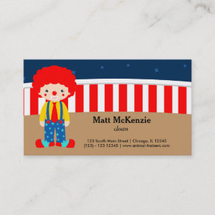 Carte De Visite Clown de cirque