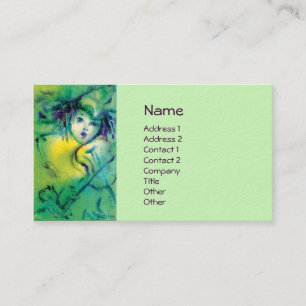 CARTE DE VISITE CLOWN EN VERT