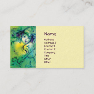 CARTE DE VISITE CLOWN EN VERT