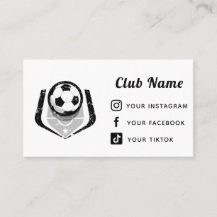 Carte De Visite Club de football Team League Simple Suivre les méd