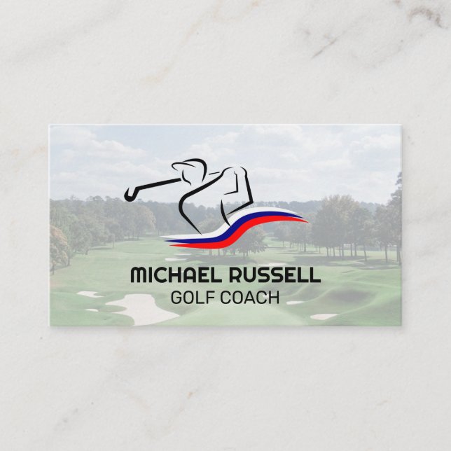 Carte De Visite Club de swing de golfer | Golf Course (Devant)