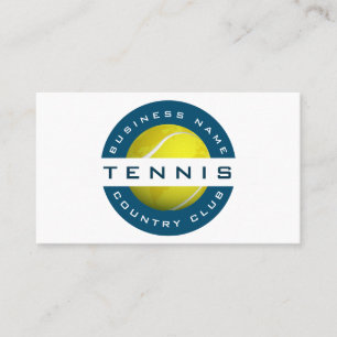 Carte De Visite Club de tennis moderne et entraîneur commercial Mé