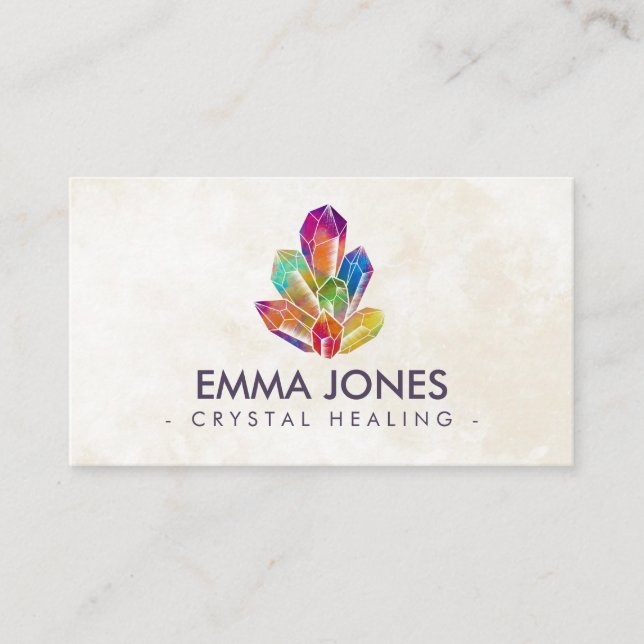 Carte De Visite Cluster de cristaux de chakras  (Devant)