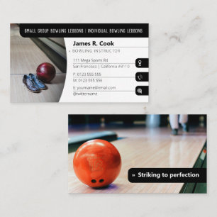 Carte De Visite Coach de Bowling Sport photo