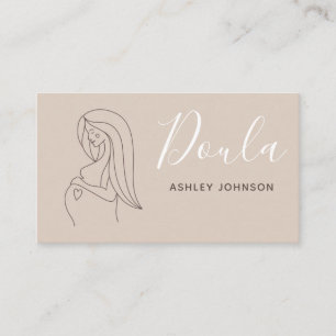 Carte De Visite Coach de naissance de Doula Midwoman Boho Neutral 