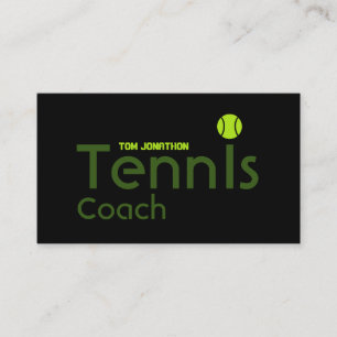 Carte De Visite Coach de tennis personnel noir