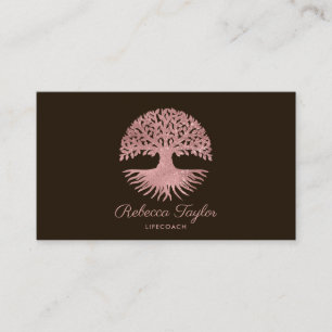 Carte De Visite coach de vie arbre de vie thérapeute guérisseur bi