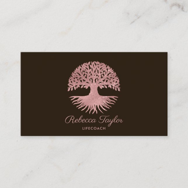 Carte De Visite coach de vie arbre de vie thérapeute guérisseur bi (Devant)