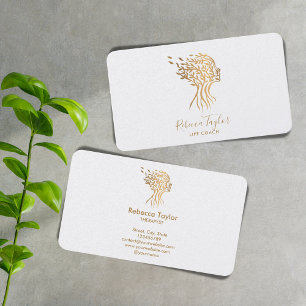 Carte De Visite coach de vie arbre de vie thérapeute yoga guérisse