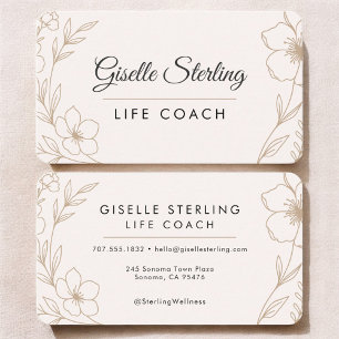 Carte De Visite Coach de vie Floral