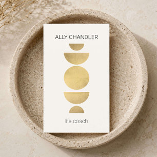 Carte De Visite Coach de vie spirituelle minimal Ivory