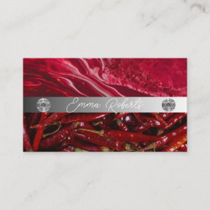 Carte de visite Coach Diamant Rose Marbre Argent