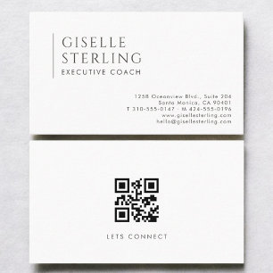 Carte de visite Coach Exécutif Moderne Code QR