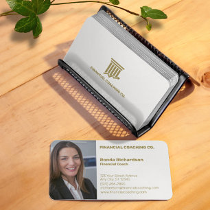 Carte De Visite Coach Financier Professionnel Blanc