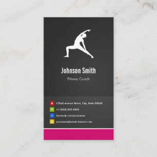 Carte De Visite Coach Fitness - Yoga Creative Innovative