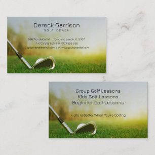 Carte De Visite Coach golf Cours d'instructeur professionnel de