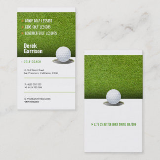 Carte De Visite Coach golf | Cours d'instructeur professionnel de 