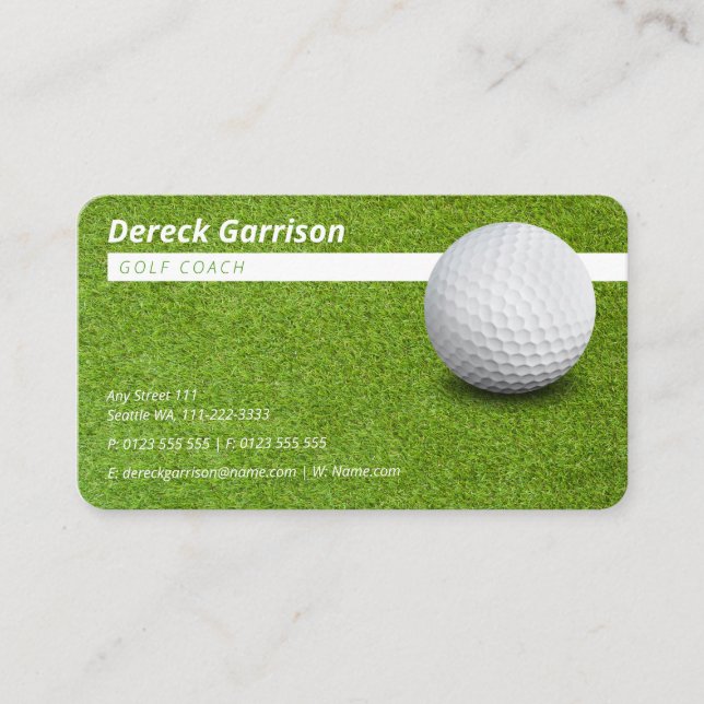 Carte De Visite Coach golf | Sport (Devant)