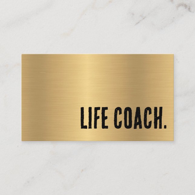 Carte De Visite Coach Premier Faux Gold Life (Devant)