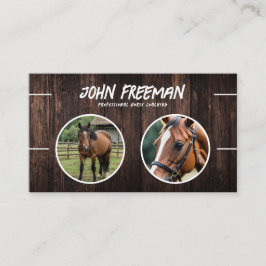 Carte De Visite Coaching photo stylish Dark Brown Wood Horse